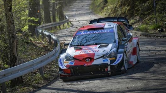 Il campione del mondo Sébastien Ogier su Toyota Yaris al Rally di Croazia