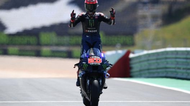 Fabio Quartararo (Yamaha), vincitore del GP del Portogallo. Afp