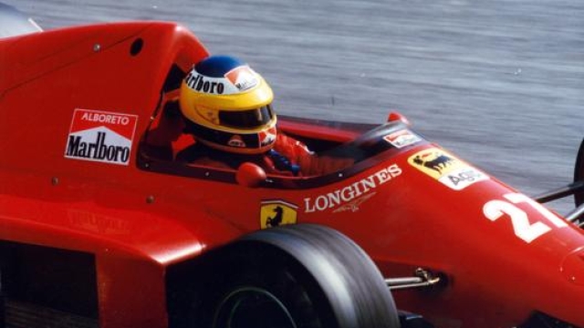 Alboreto sulla Ferrari