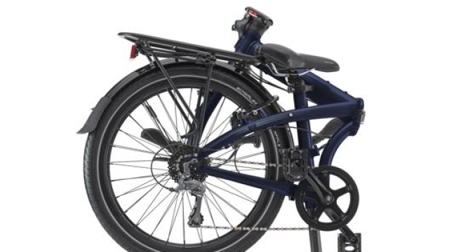 La bici Tern Node D8 ripiegata misura 39x86x84 cm