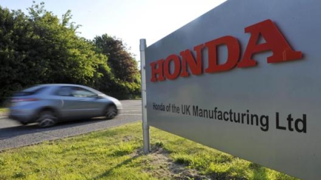 L'ingresso dell'impianto Honda di Swindon in  Inghilterra