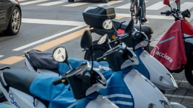 Mezzi dello scooter sharing a Milano