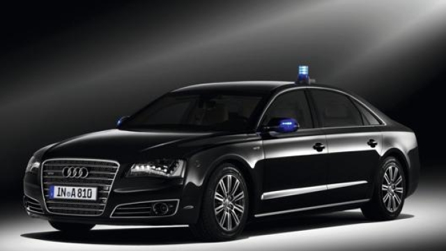 Un’Audi blindata pronta per il servizio d protezione e trasporto