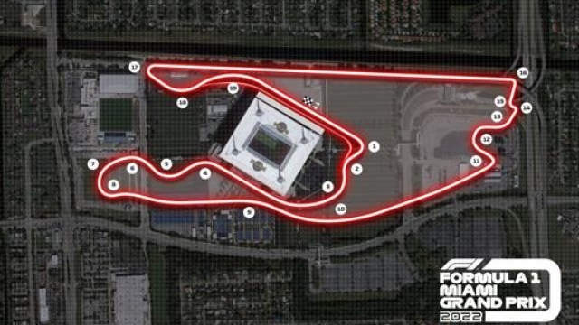 Il tracciato per il GP di Miami. F1.com