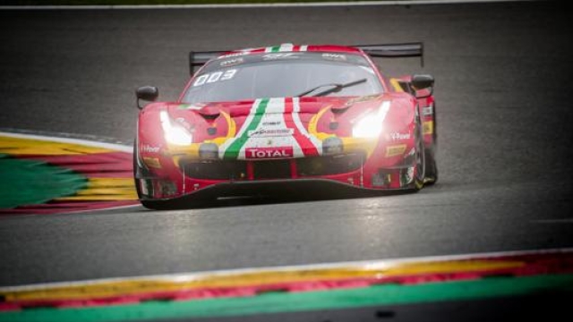 La Ferrari 488 Gt3 di James Calado-Nicklas Nielsen-Alessandro Pier Guidi alla 24 Ore di Spa-Francorchamps 2020
