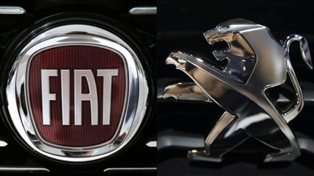 Fiat e Peugeot, due brand del nascente Gruppo Stellantis. Afp