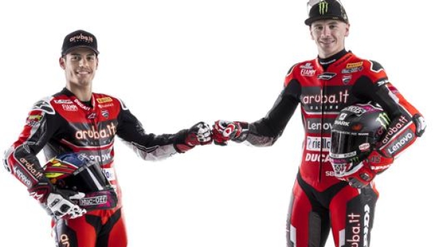 La coppia Ducati: Rinaldi-Redding