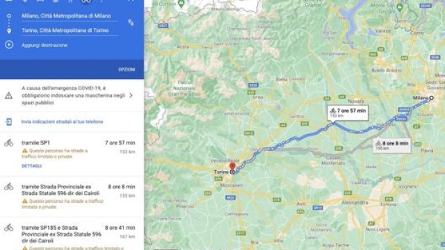 Google Maps indica i percorsi per biciclette che collegano diverse località anche in Italia
