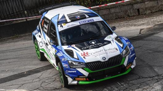 La Skoda Fabia R5 di Stefano Albertini seconda al Rally del Ciocco 2021: l’equipaggio è primo nella classifica del Campionato Italiano Rally