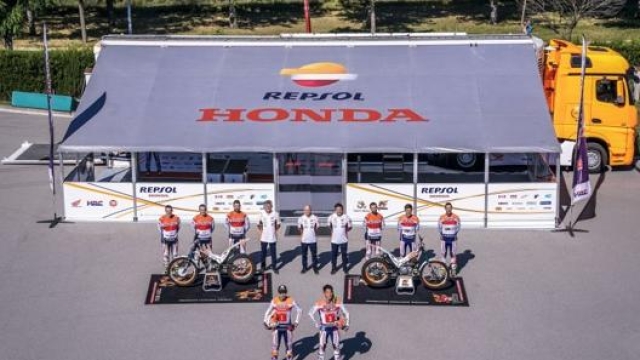 La foto ufficiale del team Honda Trial Repsol