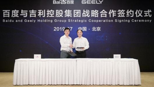 L'arrivo sul mercato della prima EV Geely-Baidu è previsto entro i prossimi tre anni
