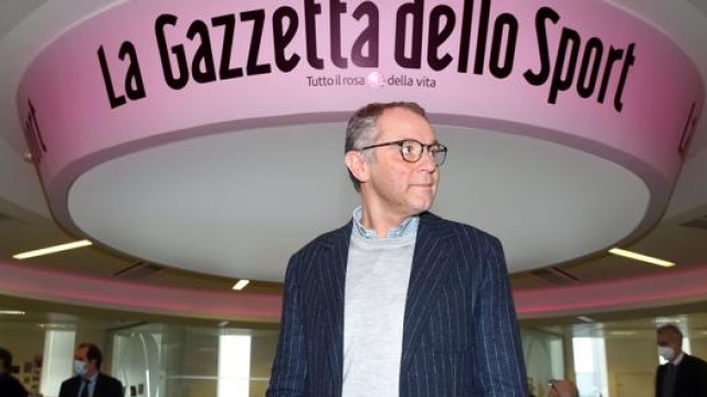 Stefano Domenicali in visita alla Gazzetta lo scorso dicembre. Fabio Bozzani