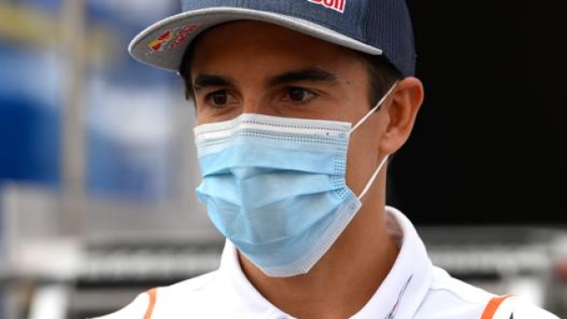 Marc Marquez, 28 anni, è volato in Qatar per la prima dose del vaccino anti Covid-19.Afp