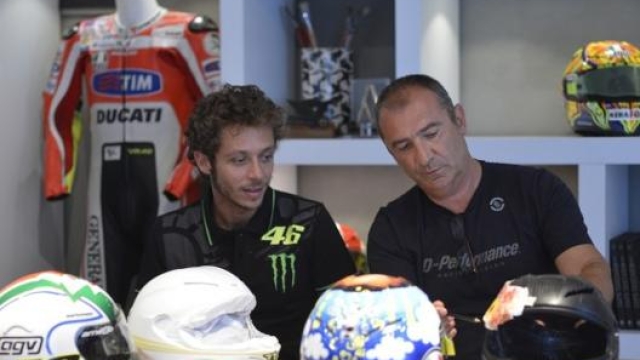 Valentino Rossi con Aldo Drudi
