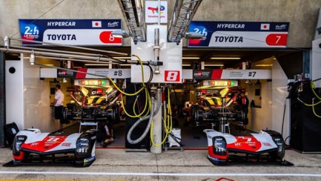 Il box Toyota a Le Mans: il costruttore giapponese e Glickenhaus sono gli unici ad aver realizzato una Hypercar nuova nel 2021
