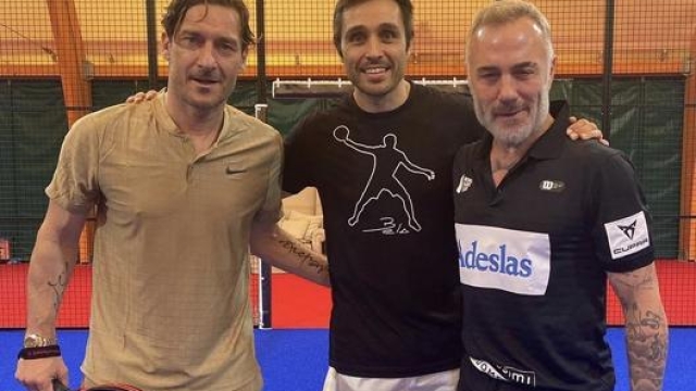 Francesco Totti con Belasteguin e Vacchi, nella casa dell’imprenditore