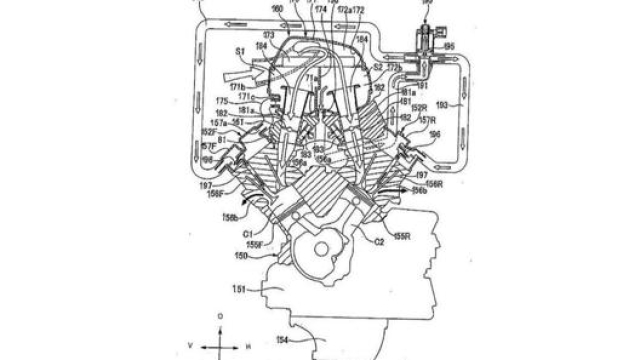 Uno dei due brevetti riguarda un V4 con disattivazione dei cilindri