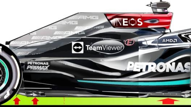 I particolari del nuovo fondo della Mercedes