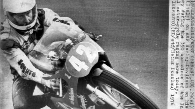 Walter Villa nel GP di Germania 1976. Ap