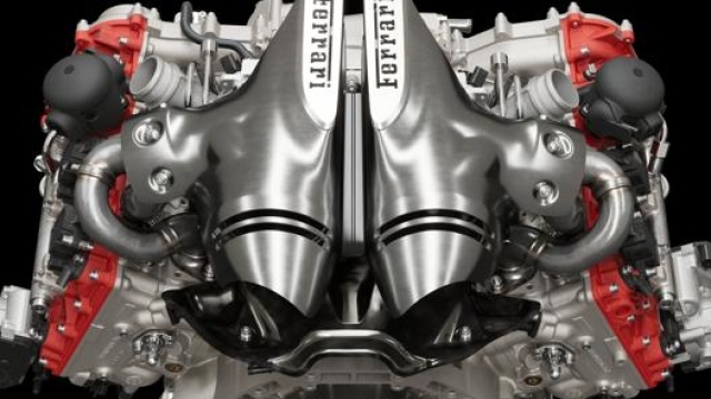 Il dettaglio del motore della Ferrari 296 GTB