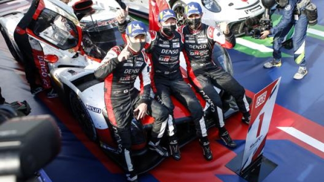 Il trio Toyota Gazoo Racing vincitore della 6 Ore di Monza. A. Galli