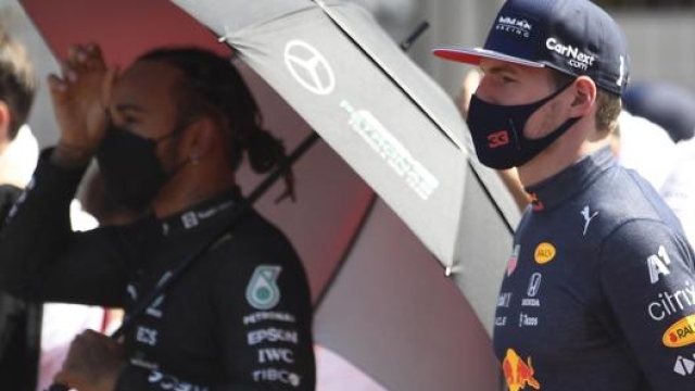 Lewis Hamilton e Max Verstappen, rivali per il titolo F1 2021. Epa