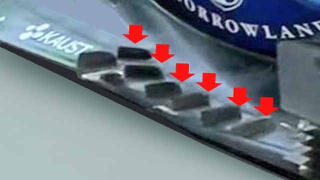 Nel GP Austria ha debuttato un nuovo fondo caratterizzato dalla presenza lungo il bordo laterale di ben otto deflettori. Filisetti