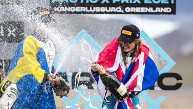 Timmy Hansen e Catie Munnings del team Andretti United vincitori  dell’Arctic X Prix