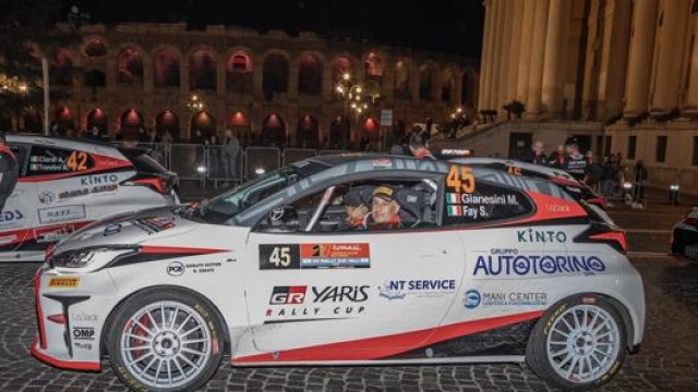 La Toyota GR Yaris Rally Cup numero 45 di Gianesini-Fay