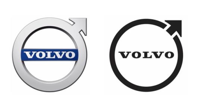 Il confronto tra i due loghi di Volvo