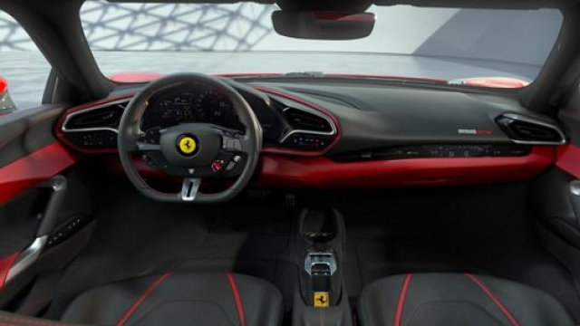 L'interno della Ferrari 296 Gtb. Ansa