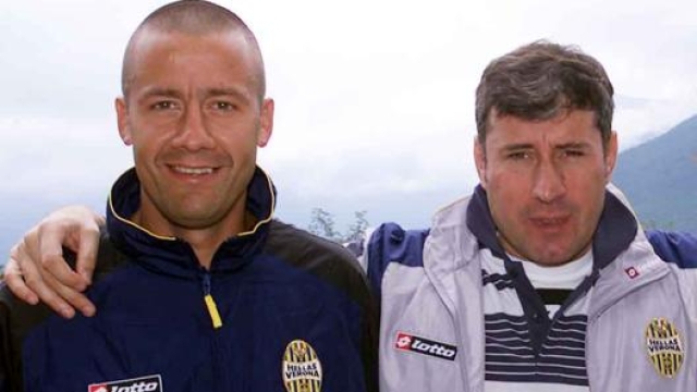 Michele Cossato e  Alberto Malesani nel 2001. Aldo Liverani