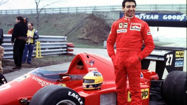 Michele Alboreto ai tempi della militanza in Ferrari. Ansa