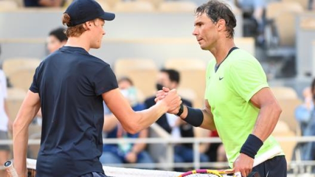 Sinner e Nadal al Roland Garros. Epa