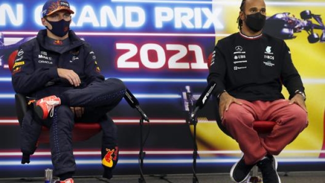 Max Verstappen e Lewis Hamilton. Getty