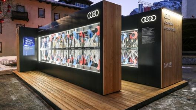 Una delle installazioni Audi a Cortina