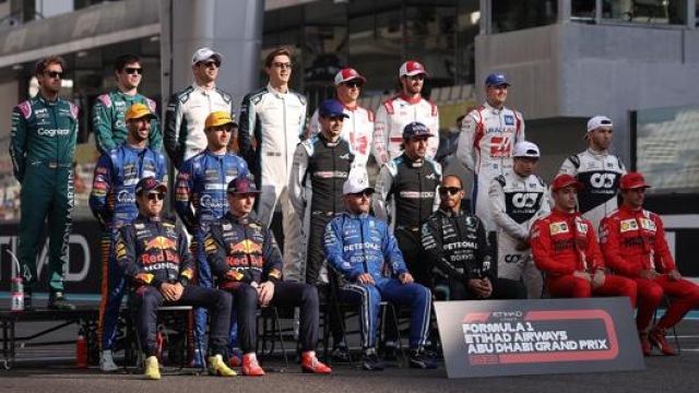 La griglia dei piloti del GP di Abu Dhabi 2021. getty