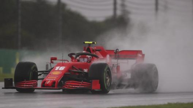 La Ferrari numero 16 di Charles Leclerc, 23 anni. EPA