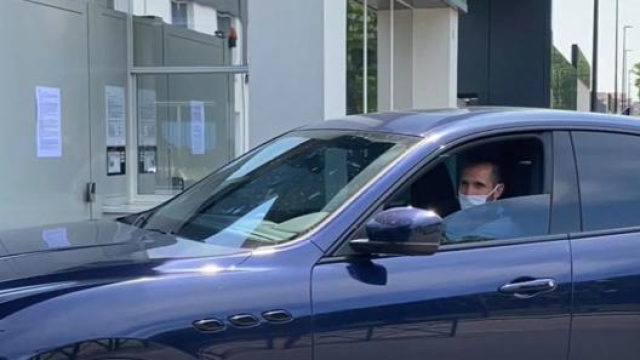Chiellini al volante della sua Maserati
