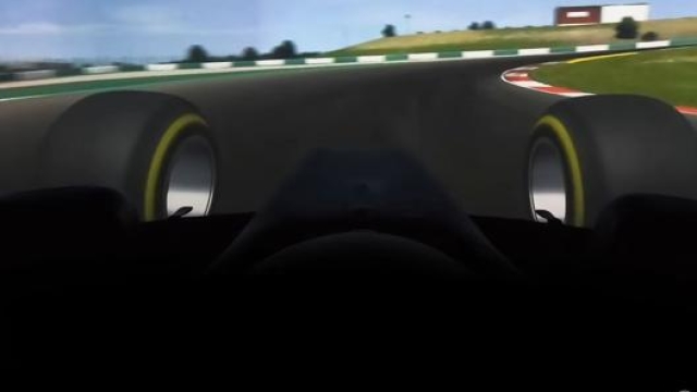 Una immagine dal simulatore di guida Mercedes F1