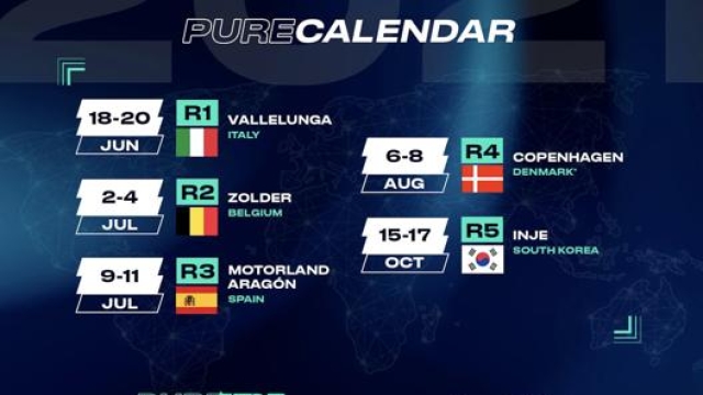 Il calendario 2021 della serie Pure Etcr