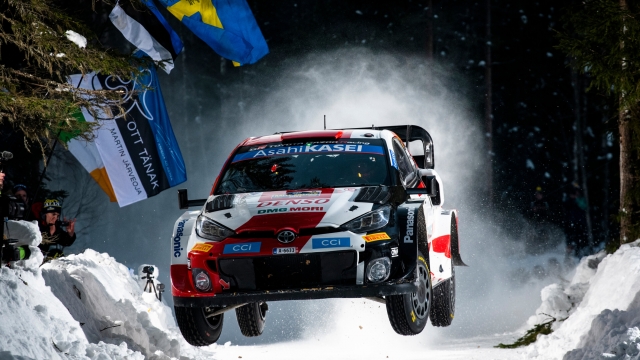Kalle Rovanpera (Toyota GR Yaris) si prende la leadership del Rally della Svezia