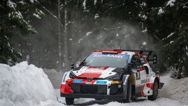 Esapekka Lappi (Toyota) sale sul 3° gradino del podio nel Rally della Svezia 2022