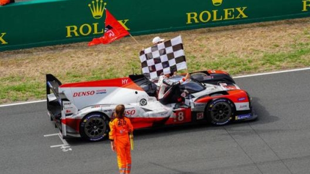 Il prototipo Lmp1 Toyota TS050 Hybrid vincitore a Le Mans nel 2020. John Rourke/AdrenalMedia/Fia Wec