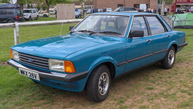 Una Ford Cortina quarta serie degli Anni 80, in Italia nominata Taunus