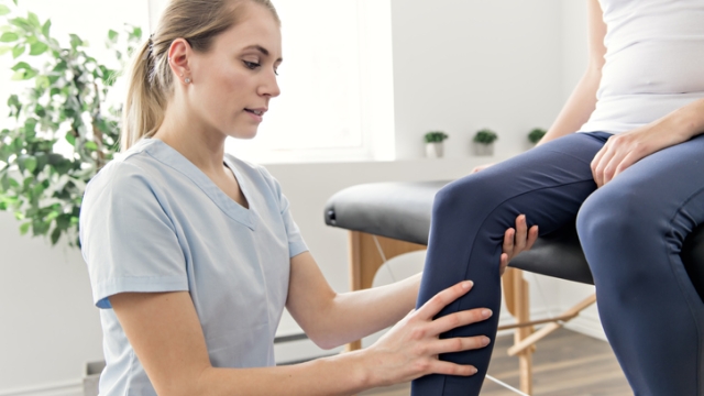 Modern rehabilitation physiotherapy in the room