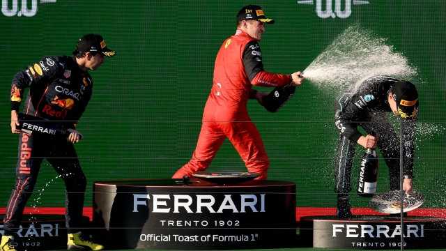 La gioia di Leclerc sul podio australiano