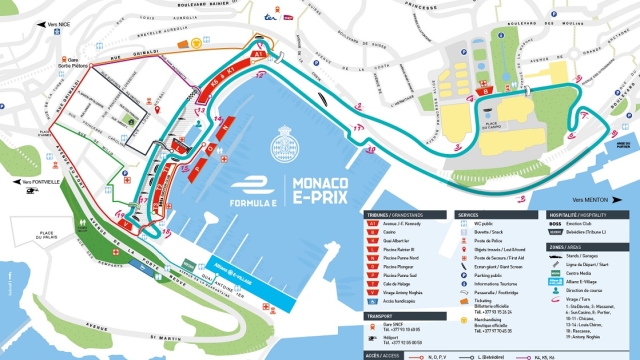 L'area del circuito dell'E-prix di Monte Carlo