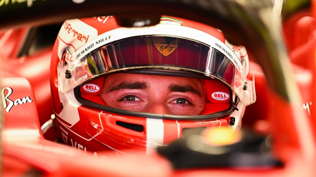 BARCELONA, SPAIN - MAY 21: Charles Leclerc of Monaco and Ferrari prepares to drive in the garage during practice ahead of the F1 Grand Prix of Spain at Circuit de Barcelona-Catalunya on May 21, 2022 in Barcelona, Spain. (Photo by Clive Mason/Getty Images)