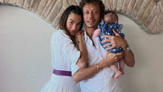 Valentino Rossi con la compagna Francesca Novello e la figlia Giulietta